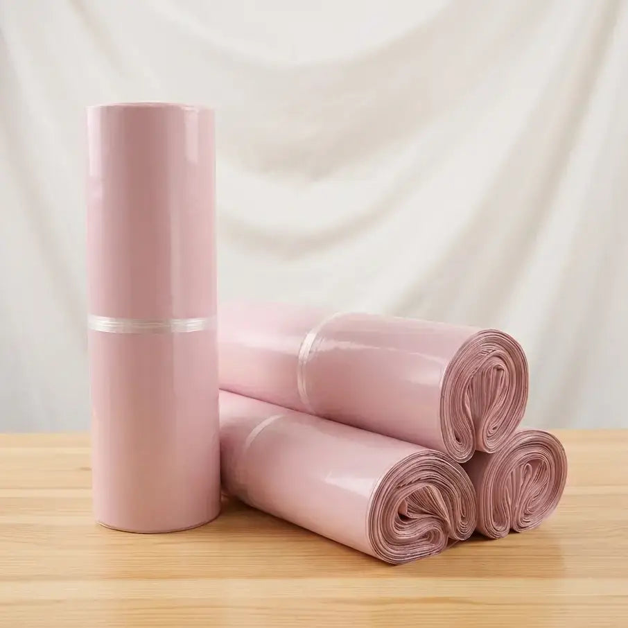 100pcs, HEAVY DUTY 0.12mm Pink Poly Mailer Shipping Bag