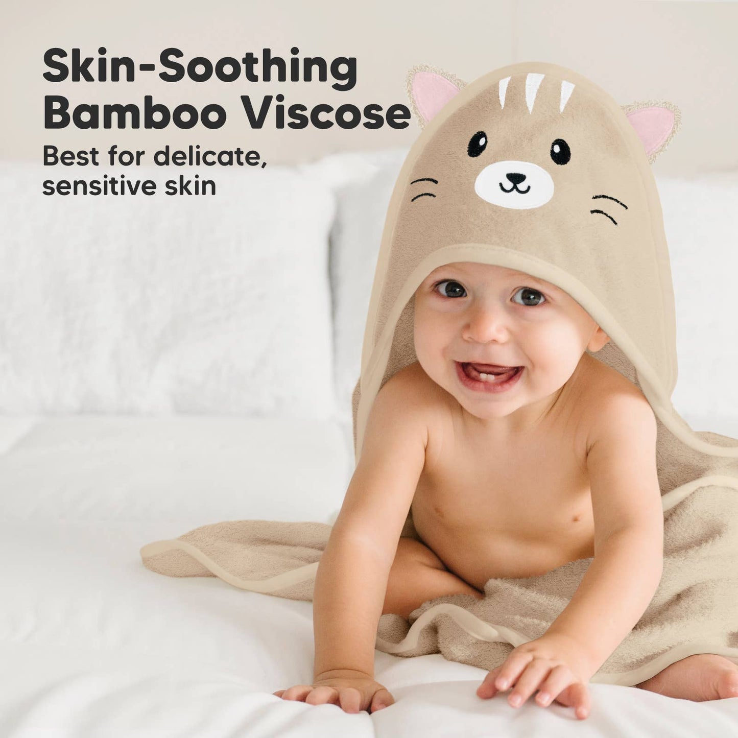 KeaBabies Cuddle Baby Hooded Towel