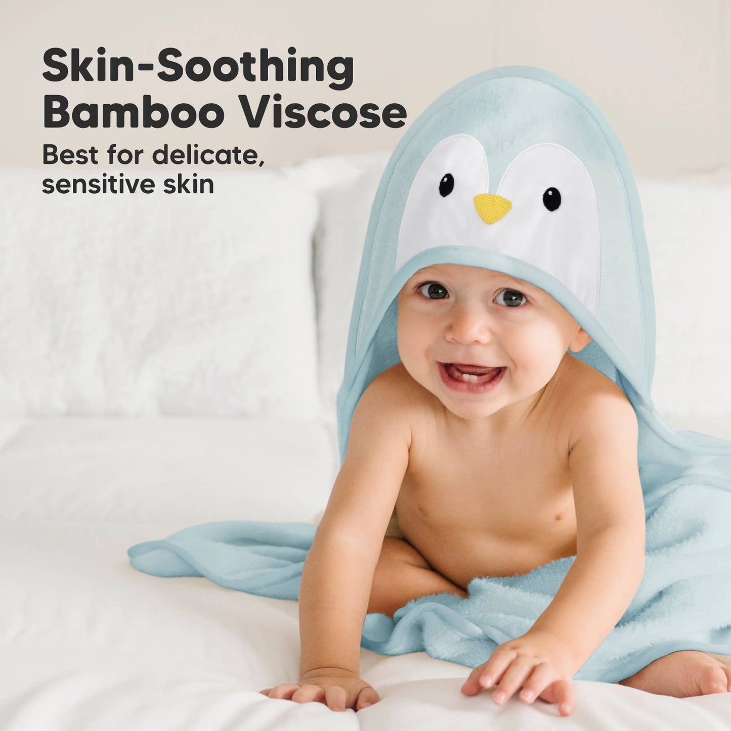 KeaBabies Cuddle Baby Hooded Towel