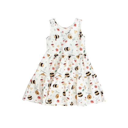 Honey Bee Sleeveless Twirl Dress