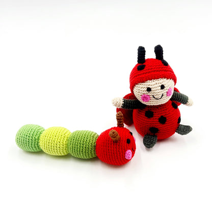 Red Lady Bird Rattle