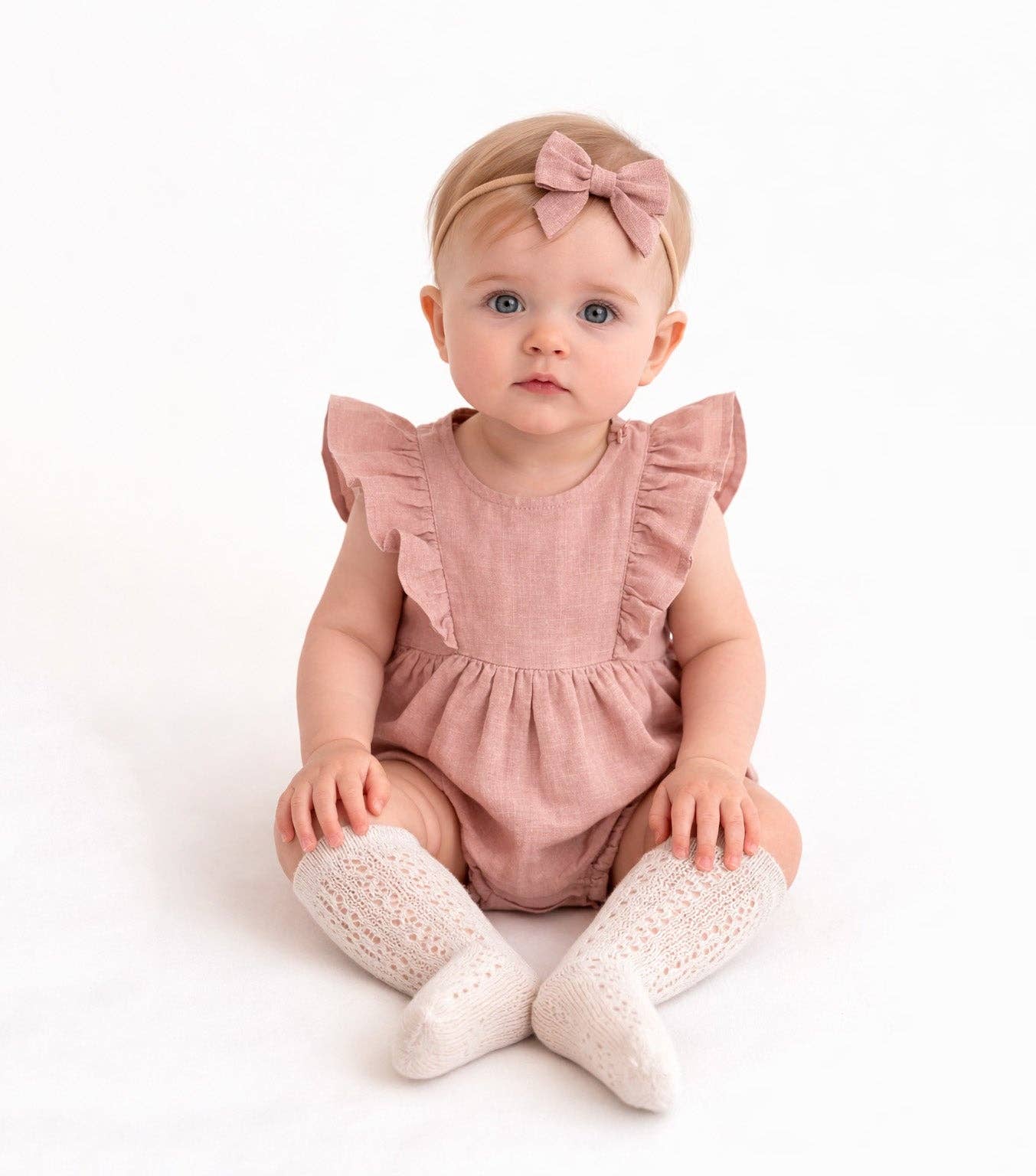 Gabriella Sleeveless Romper 3pc Set