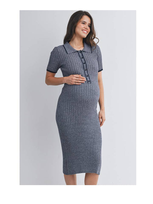 Knit Maternity Midi Dress