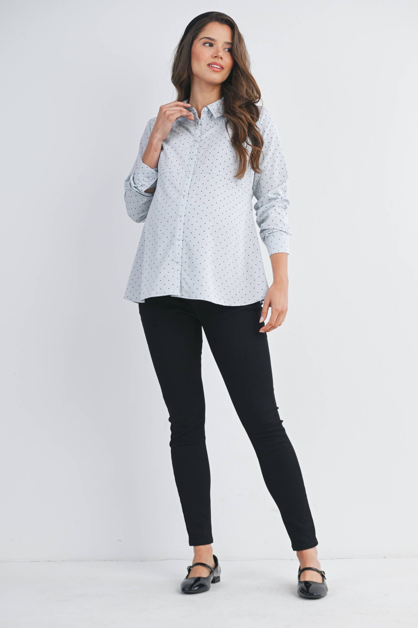 Polka Dot Maternity Top