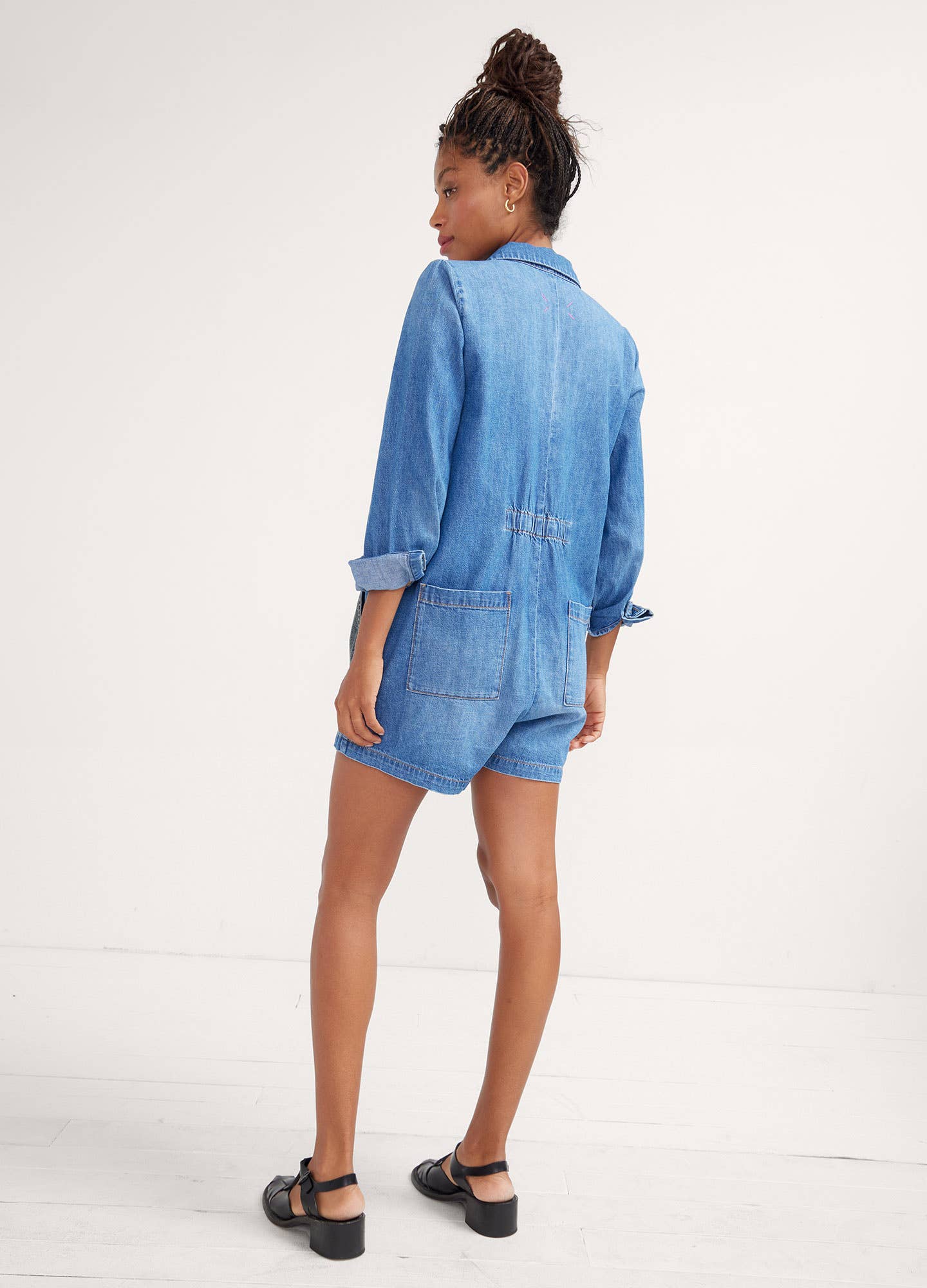 Maternity Denim Romper