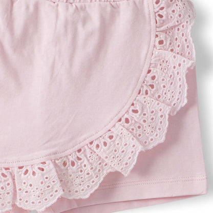 Puff Sleeves & Ruffle Skort Set