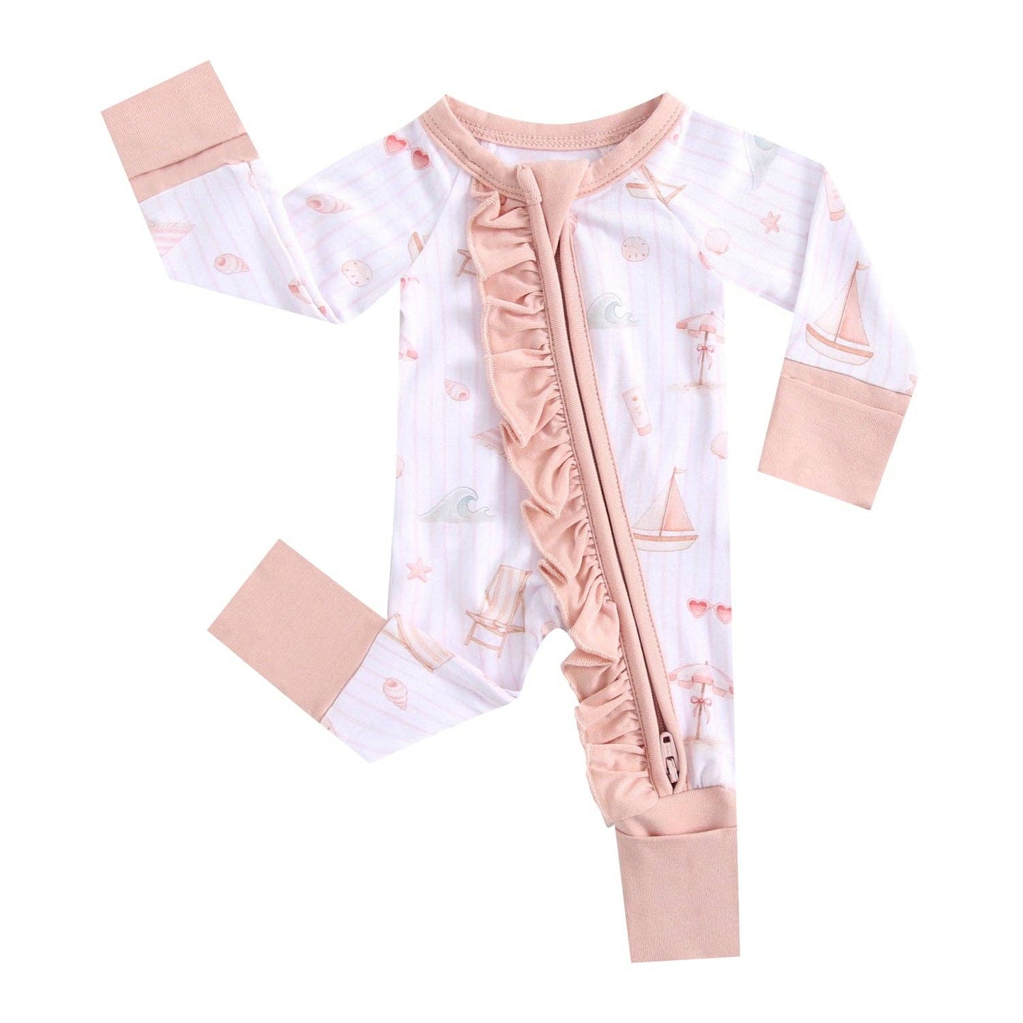 Beach Baby Ruffled Pjs