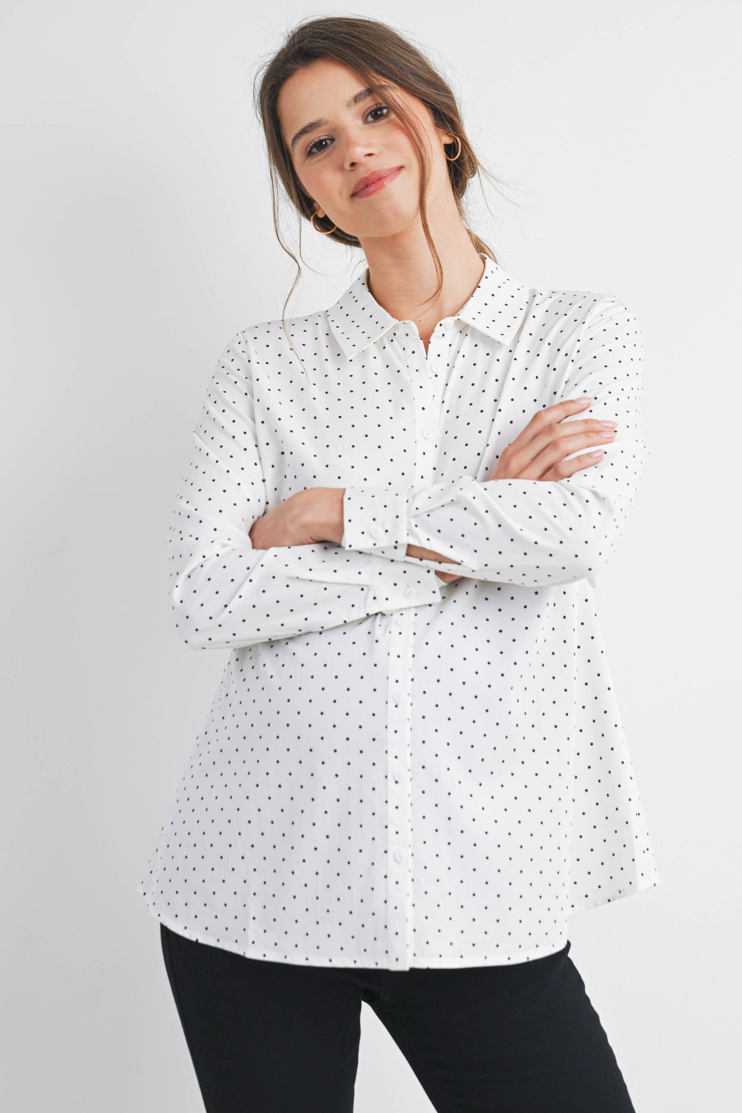 Polka Dot Maternity Top