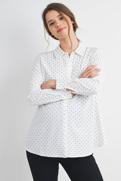 Polka Dot Maternity Top