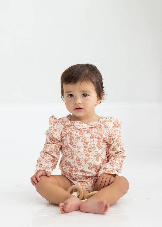 Honey Petals Floral Print Bodysuit