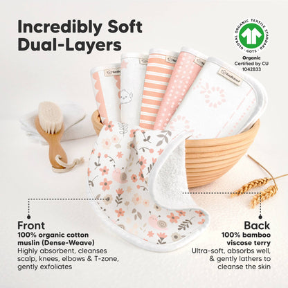 6-Pack Organic Cami Baby Washcloths