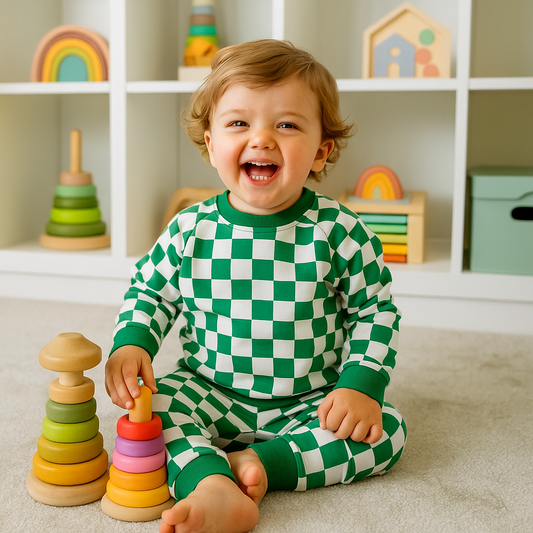 Checker Green Jogger Set