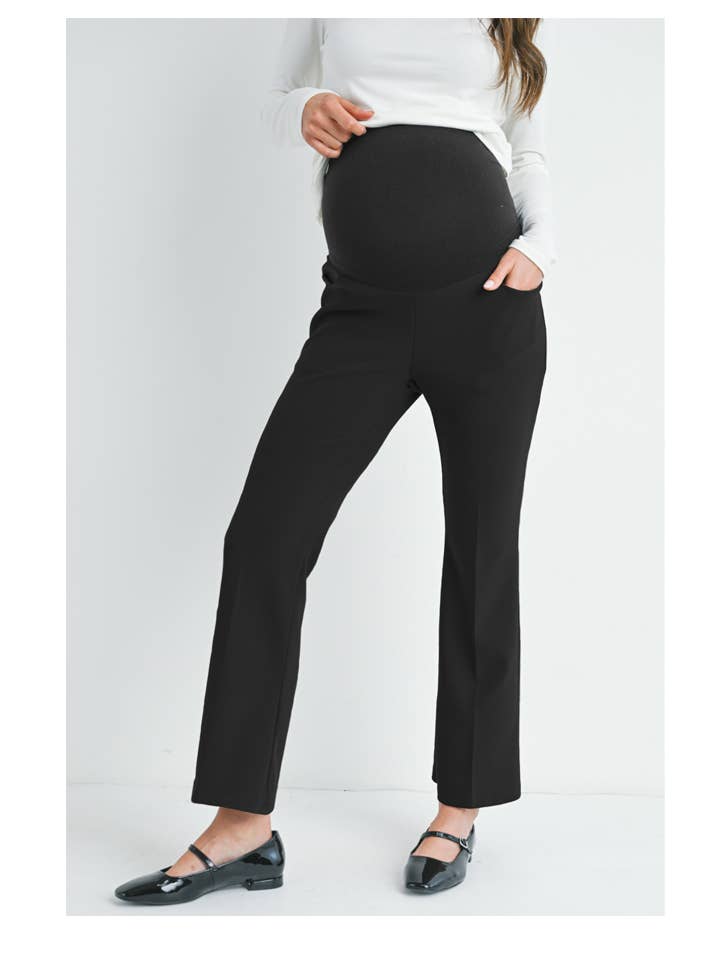 Flared Maternity Over the Belly Pants