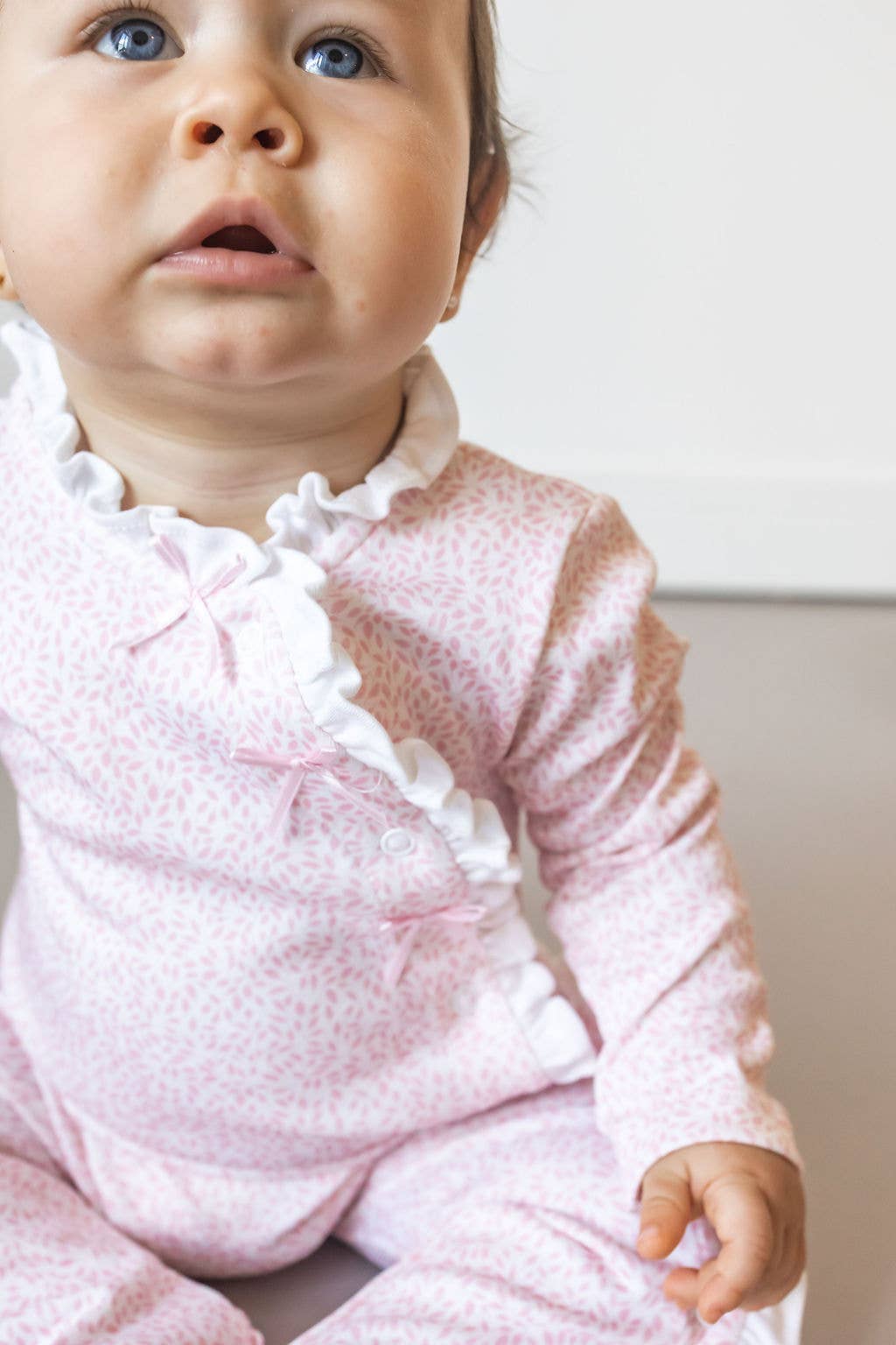 Pink Leaves Pima Baby Onesies