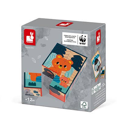 6 ANIMAL WOODEN BLOCKS