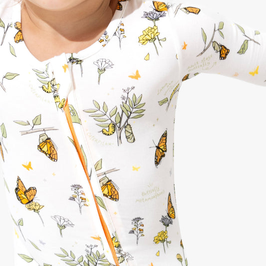 Monarch Butterfly Convertible Footie