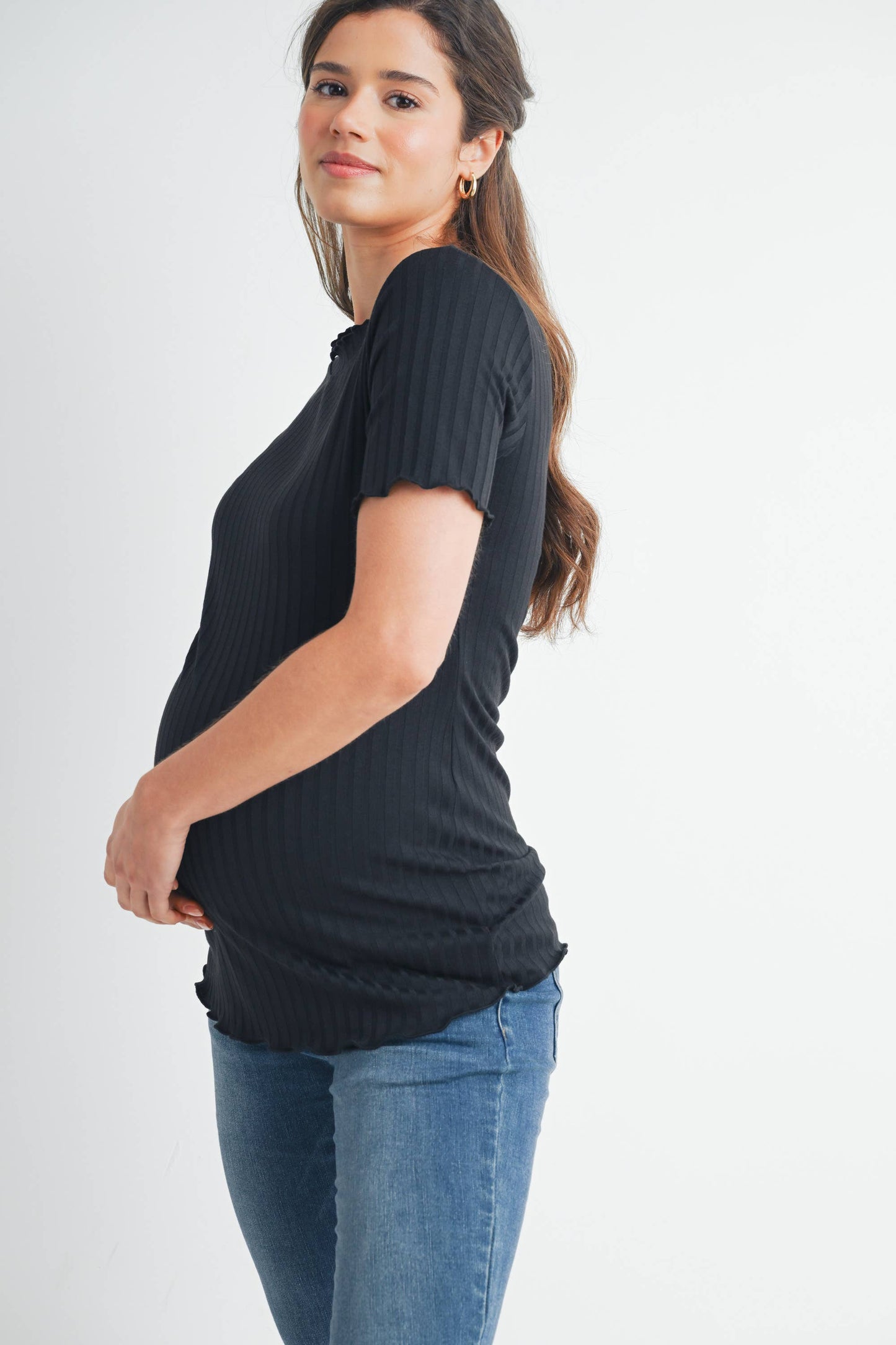 Ribbed Maternity T-Shirt