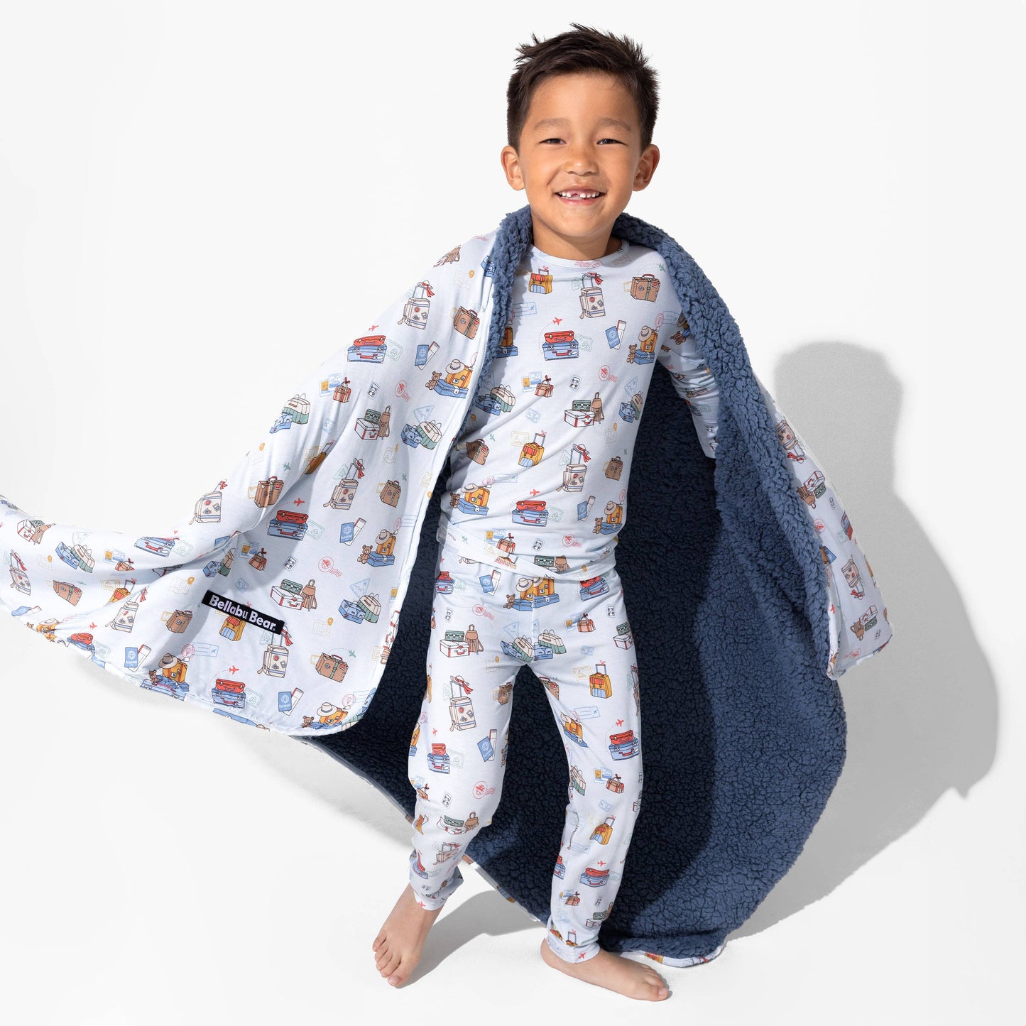 Vintage Suitcases Kids Pajamas