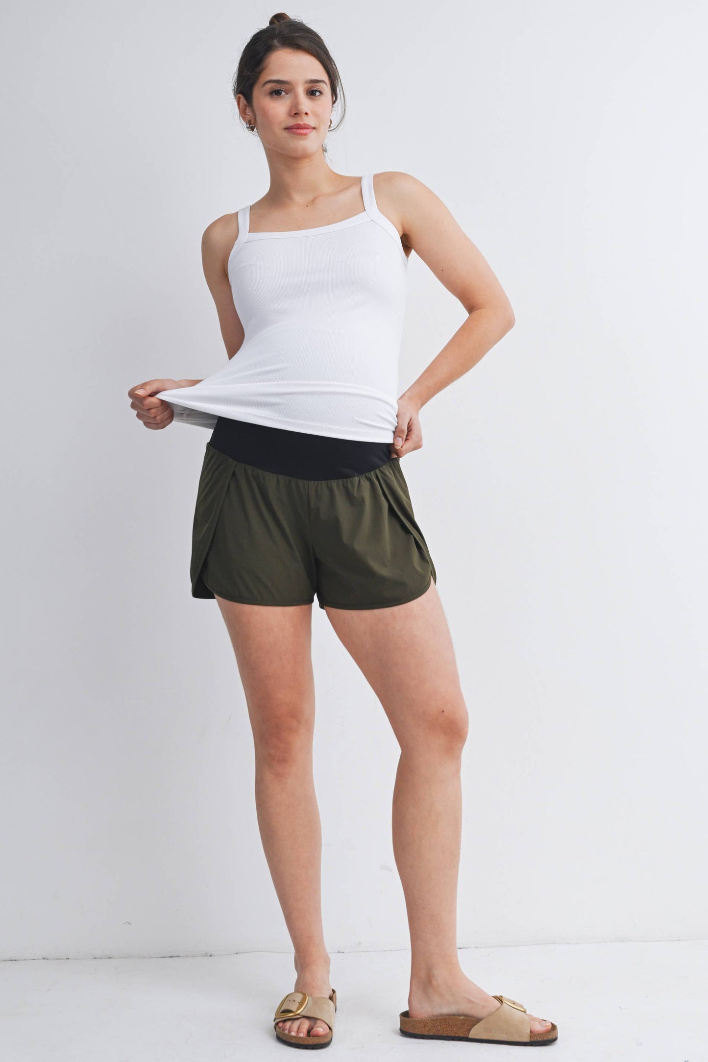 Maternity Workout Shorts w/Belly Band