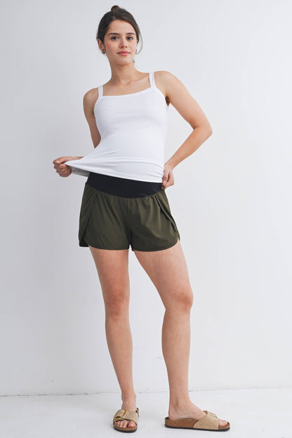 Maternity Workout Shorts w/Belly Band
