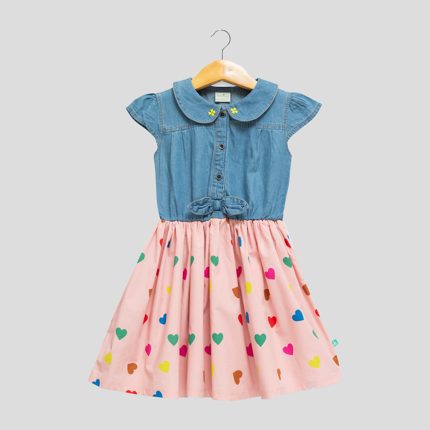 Collared Denim Flair Dress
