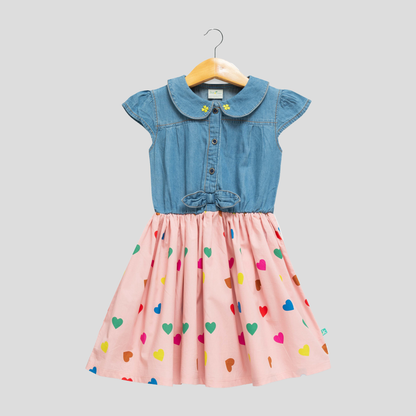 Collared Denim Flair Dress
