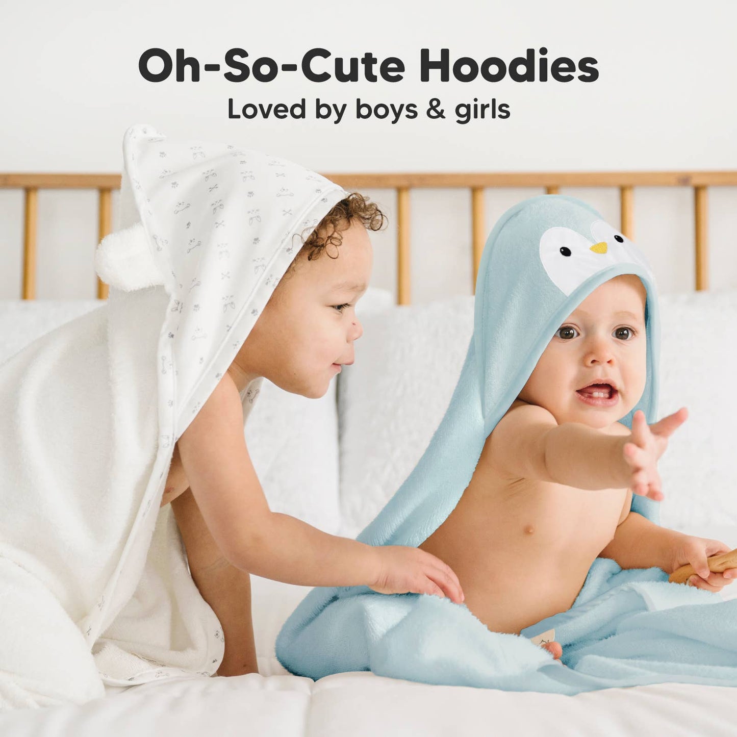KeaBabies Cuddle Baby Hooded Towel