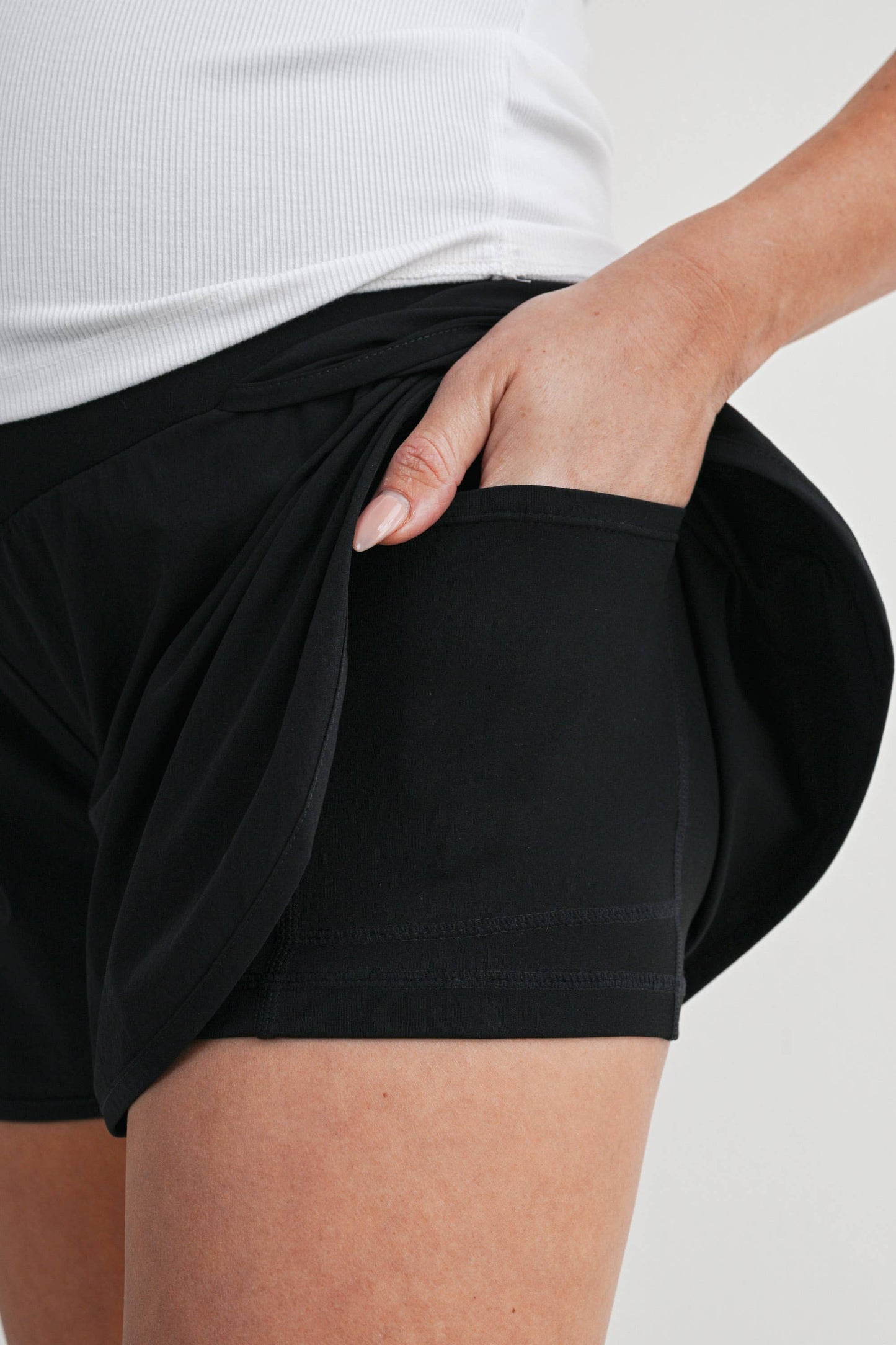 Maternity Workout Shorts w/Belly Band