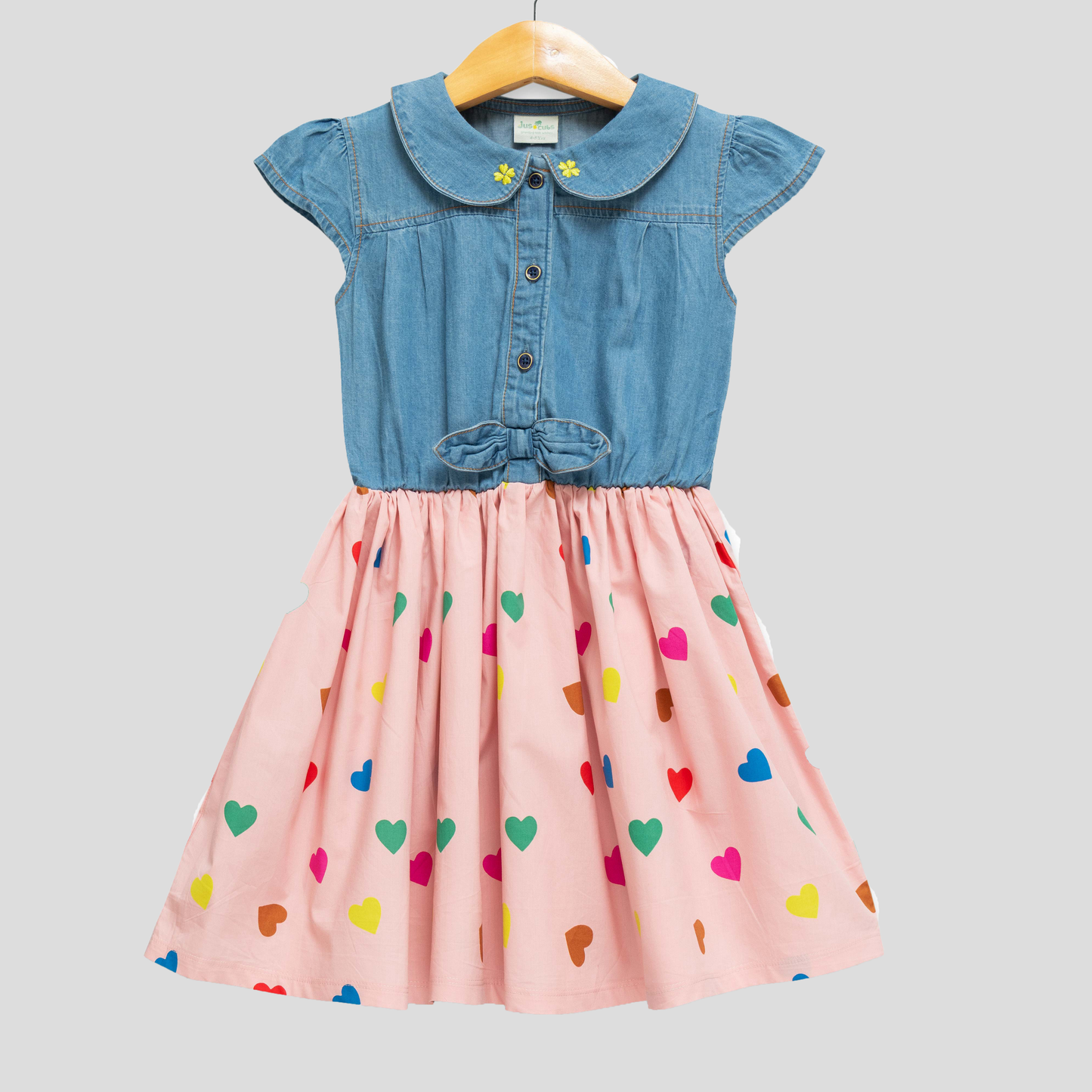 Collared Denim Flair Dress