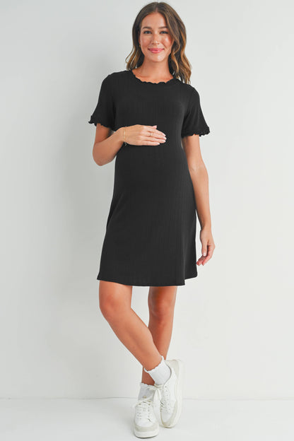 Ribbed Maternity T-Shirt Dress