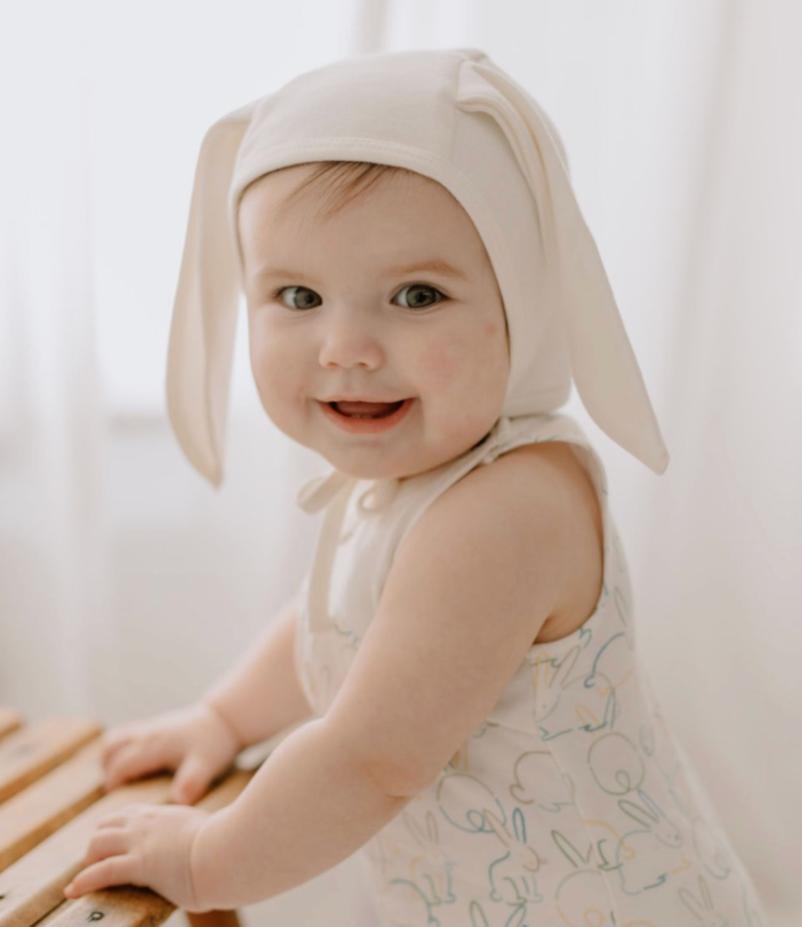Baby kid organic Hat Bonnet with Ears