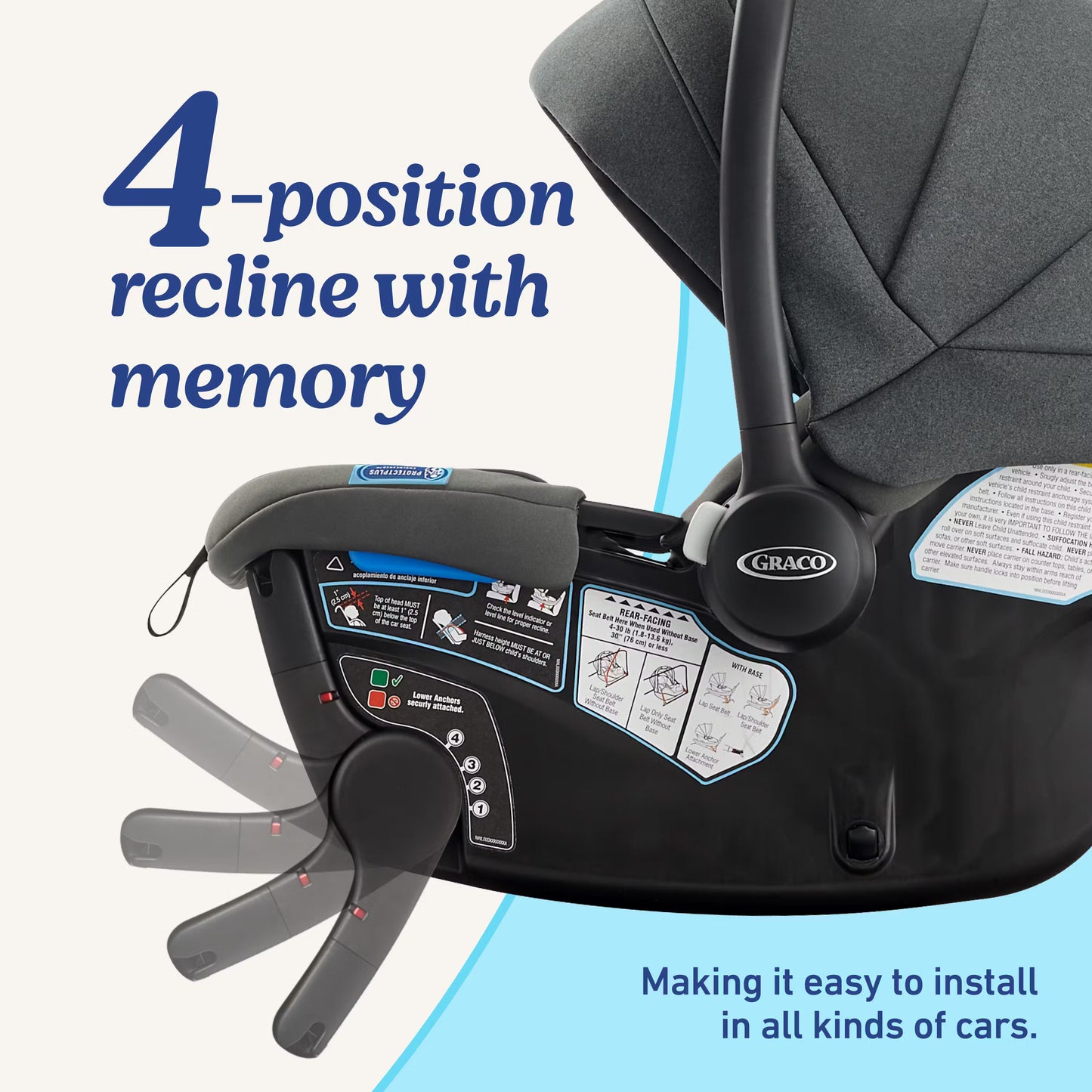 Graco GoMax™ Infant Car Seat ft. Insta-Install™ Rigid LATCH With Base